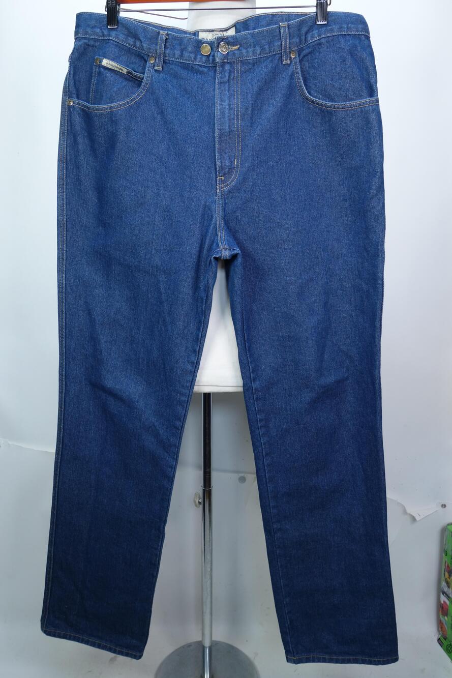 Schaefer Outfitter Ranch Hand 1800 Jeans Mens 38x34 Blue Relaxed Fit Denim USA